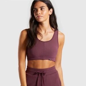 Gymshark aura sports bra Maroon Sz L